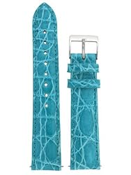 Watchband Genuine Crocodile 20mm Aqua