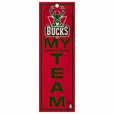 NBA Milwaukee Bucks 4-by-13 Wood My Team Sign
