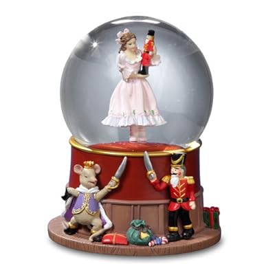 Clara with Nutracker and Mouse King Duel Water Globe by San Francisco Music Box