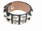 Genuine Leather Black Metal Studded Fashion Bracelet