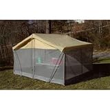 10' X 14' Cotton Canvas Screen House Patio Tent - Full Rain Fly For Added Insulation by LeisureLife