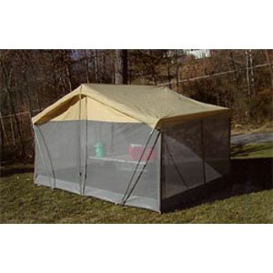 10' X 14' Cotton Canvas Screen House Patio Tent - Full Rain Fly For Added Insulation by LeisureLife