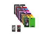41QHYXBrXKL. SL160  Ten Silicone Cases / Skins / Covers for MOTOROLA DROID X MB810 / Droid X2 MB870   Black, White, Red, Blue, Purple, Hot Pink, Light Pink, Yellow, Green, Orange + 1 Screen Protector