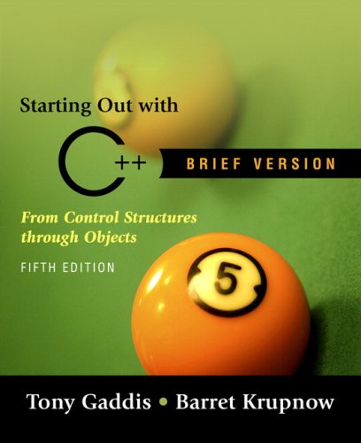 starting out with c brief 5th edition
