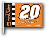 Set of 2 Set of 2 Tony Stewart CAR FLAG w/Wall Brackett Set of 2 - NASCAR