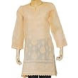 Womens Cotton Sleeveless Top Blouse Chikan Embroidery Size M (ctop498)