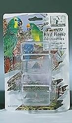 Prevue Pet Products Hooded Plastic Bird Feeding Cup Assorted Colors 2 per card