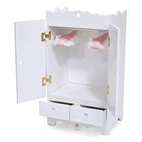 Melissa & Doug Deluxe Wooden Doll Armoire