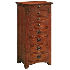 Mission Oak Finish Jewelry Armoire by Coaster Company