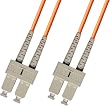 1M Multimode Duplex Fiber Optic Cable (62.5/125) - SC to SC.