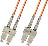 1M Multimode Duplex Fiber Optic Cable (50/125) - SC to SC