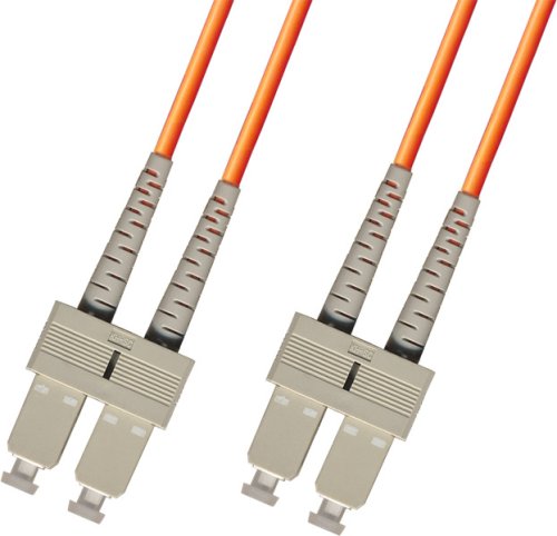 10M Multimode Duplex Fiber Optic Cable (50/125) - SC to SC.