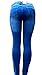 J&C Premium Blue/Dark Blue Soft Stretch Women's Denim Jeans Skinny Leg Pants