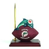 6.5" NFL Miami Dolphins Football Clock and Pen Office Desk Set