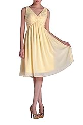 Junior A-line Knee Length Chiffon Bridesmaid Dress/Wedding Party Dress 