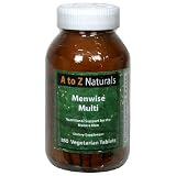 A to Z Naturals Menwise Multi, Vegetarian Tablets, 180 tablets