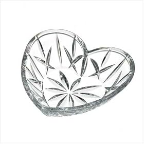 Gorham Crystal Heart Kitchen Glass Serving Mixing Bowl by Jed Mart