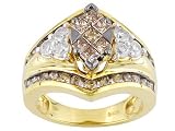 10KT 2.00CTW WHITE AND CHOCOLATE DIAMOND RING