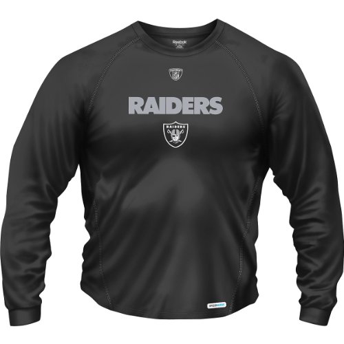 Reebok Oakland Raiders Sideline Authentic Long Sleeve Speedwick T-Shirt Small