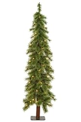 2' Pre-Lit Cashmere Alpine Artificial Christmas Tree With Clear Lights