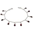 Romantic Gift for Her Silver Beaded Ankle Bracelet Pair 10.5 Inches (ganklt045b)