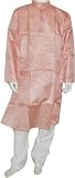Men Clothing Casual Evening Dress Kurta in Silk Pajama Set India Fashion Size L (gkps012)