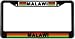 Malawi Malawian Flag Black License Plate Frame Metal Holder