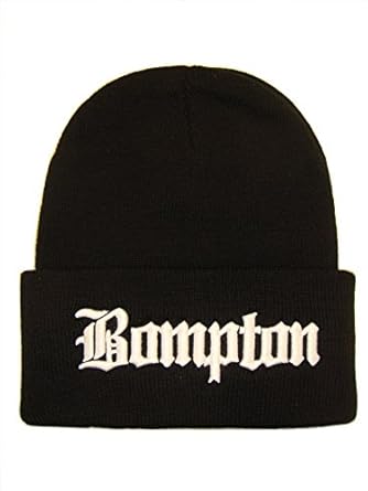 Amazon.com: 3D Raised Embroidered Bompton Eazy E Beanie Cap Hat (One ...