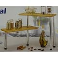 K�chenregal Eckregal Ablage aus Bambusholz 36 x 36 x 33,5 cm