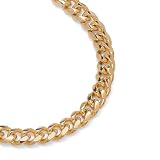 PalmBeach Jewelry Mens 14k Gold-Plated Curb-Link Necklace 24
