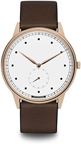 HyperGrand Signature Rose Gold White Classic Brown Leather Analog Watch CWSGRWBRW