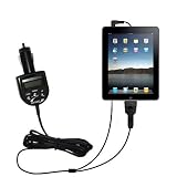 FM Transmitter with integrated Car Charger for the Apple iPad Tablet Computer - uses Gomadic TipExchange Technology