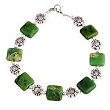 Handmade Chrysophrase & Silver Bracelet