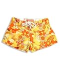 Verona - Little Girls Board Short, Multi Colored Flowers