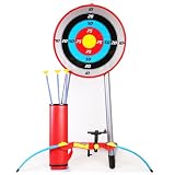 Fitness Gear kids archery bow and arrows with target stand and arrow carry case set