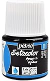 Pebeo Setacolor Opaque Fabric Paint 45-Milliliter Bottle, Black Lake