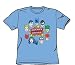 Search : The Justice League Justice Head Circle Adult S/S T-shirt in Carolina Blue by DC Comics