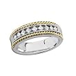 14K Two-Tone Gold Diamond Band - 0.25 Ct.