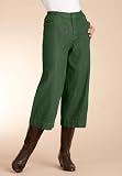 Roamans Plus Size Wide Leg Crop Denim Capri