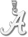 Alabama Crimson Tide Solid Sterling Silver Script ''A'' 1 1/2'' Pendant