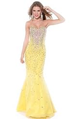 Chiffon/Taffeta/Tulle Crystals Applique Crystal Lace Beaded High-Low-Hem Prom Dress 