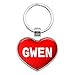 Metal Keychain Key Chain Ring I Love Heart Names Female G Glay - Gwen