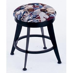 Bathroom Vanity Stools on Amazon Com  Laser 18  Swivel Vanity Stool Metal Finish  Bronze  Seat