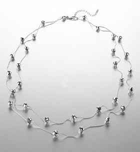 Multi-Faceted Sparkle Bead Long Chain Necklace