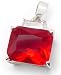 18K Gold Fill S.S. Jlo Ruby CZ Pendant