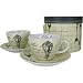 Antique Cutlery Design Porcelain Cappuccino Set in Boxed Presentation