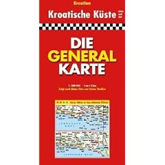Die Generalkarte Kroatische K�ste Mitte und S�d 1:200 000