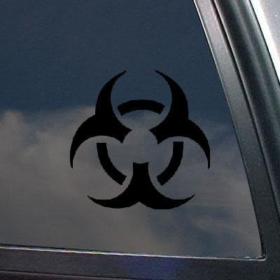 Biohazard Window Art Helmet Bike Wall Decal Sticker Die Cut Adhesive Vinyl Black Notebook Auto Decoration