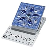 Blue Gem Flower Clip Magnet
