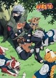Naruto Kakashi Reading With Dogs Anime Wall Scroll
